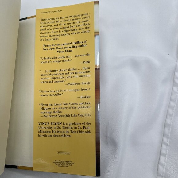 SIGNED Executive Power Vince Flynn Hardcover Dust Jacket - Picture 4 of 6